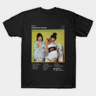 Sparks - Kimono My House Tracklist Album T-Shirt